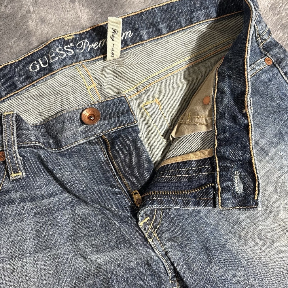 Guess Jeans Womens 30 Blue Foxy Flare Low Rise Stretch Y2K Denim - Picture 7 of 10